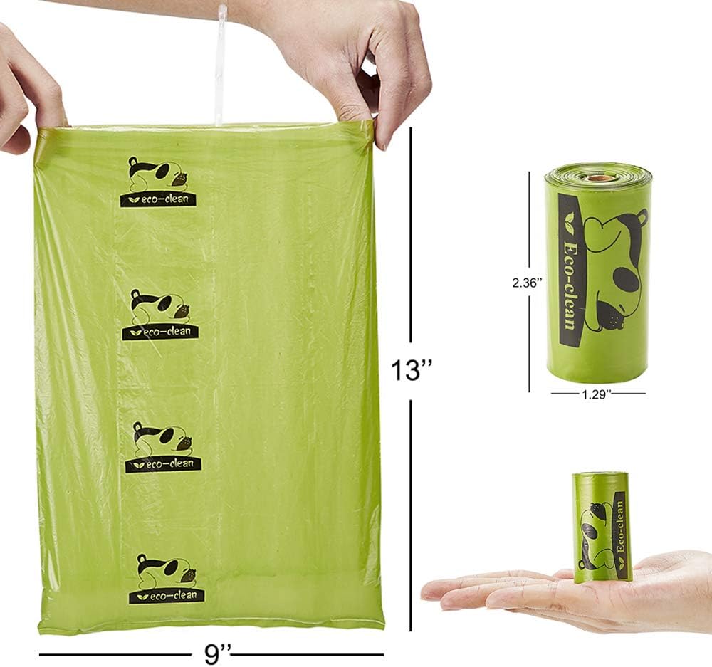 ECO-CLEAN Dog Poop Bags, 24 Rolls/360 Bags with Dispenser – Essentials for Dogs - Green - image 2