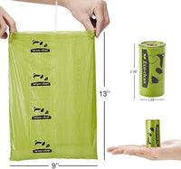 ECO-CLEAN Dog Poop Bags, 24 Rolls/360 Bags with Dispenser, Dog Waste Bags, Unscented, Leak-Proof, Easy Tear-Off