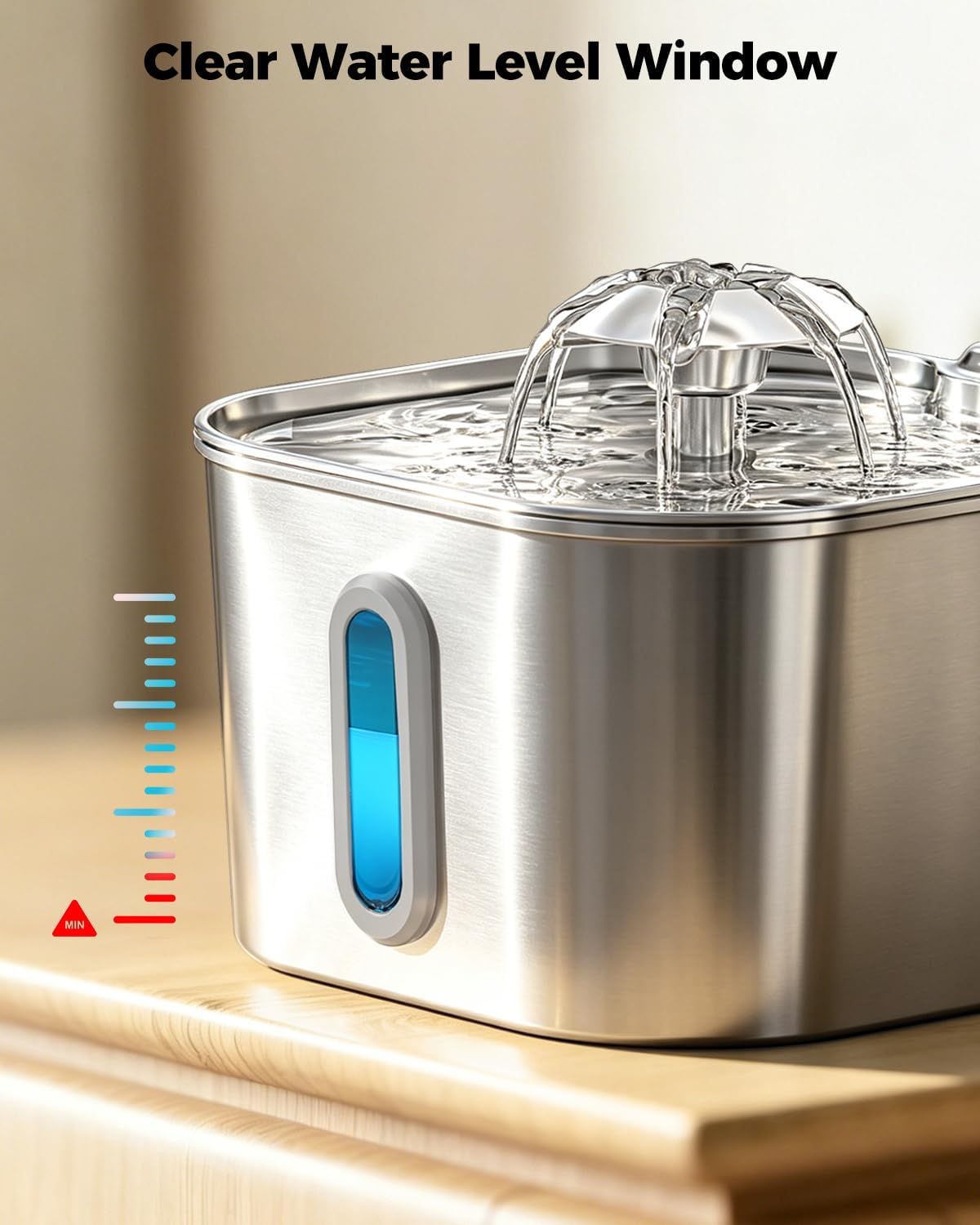 Cat Water Fountain Stainless Steel 74oz/2.2L with 3 Filters & 3 - 2.2L+6Filters+6Sponges - image 4