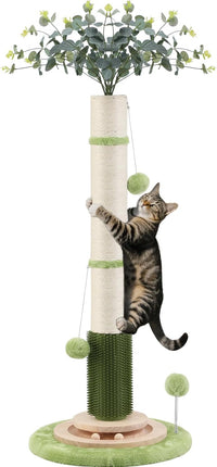 40'' Tall Sisal Cat Scratching Post - green-45inch