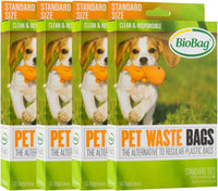 BioBag Compostable Pet Waste Bags, Standard Size - Blue / 50 Count (Pack of 4)