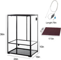 REPTIZOO 84 Gallon Large Reptile Terrarium Extra-Long 60" x 18" x 18" - 24"x18"x 36" - image 2
