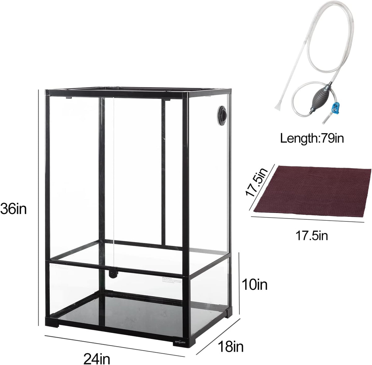 REPTIZOO 84 Gallon Large Reptile Terrarium Extra-Long 60" x 18" x 18" - 24"x18"x 36" - image 2