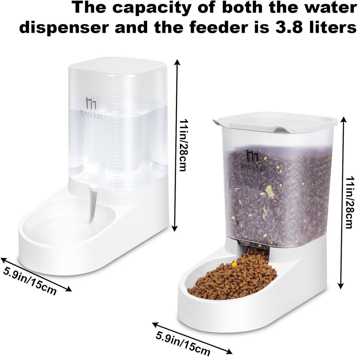 Marchul 1.1 Gallon Cat Water Dispenser - Feeder+Waterer - image 4