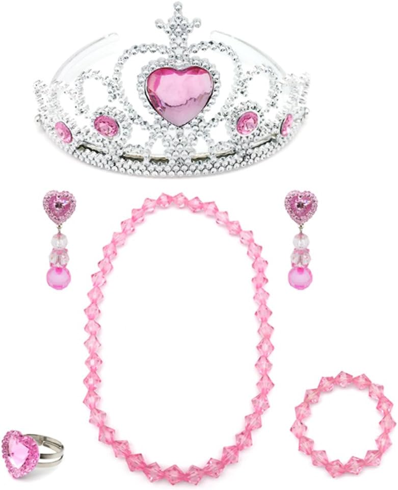 Elesa Miracle princess dress up jewelry set with 4 tiaras, necklaces, bracelets and clip-on earrings - view 2