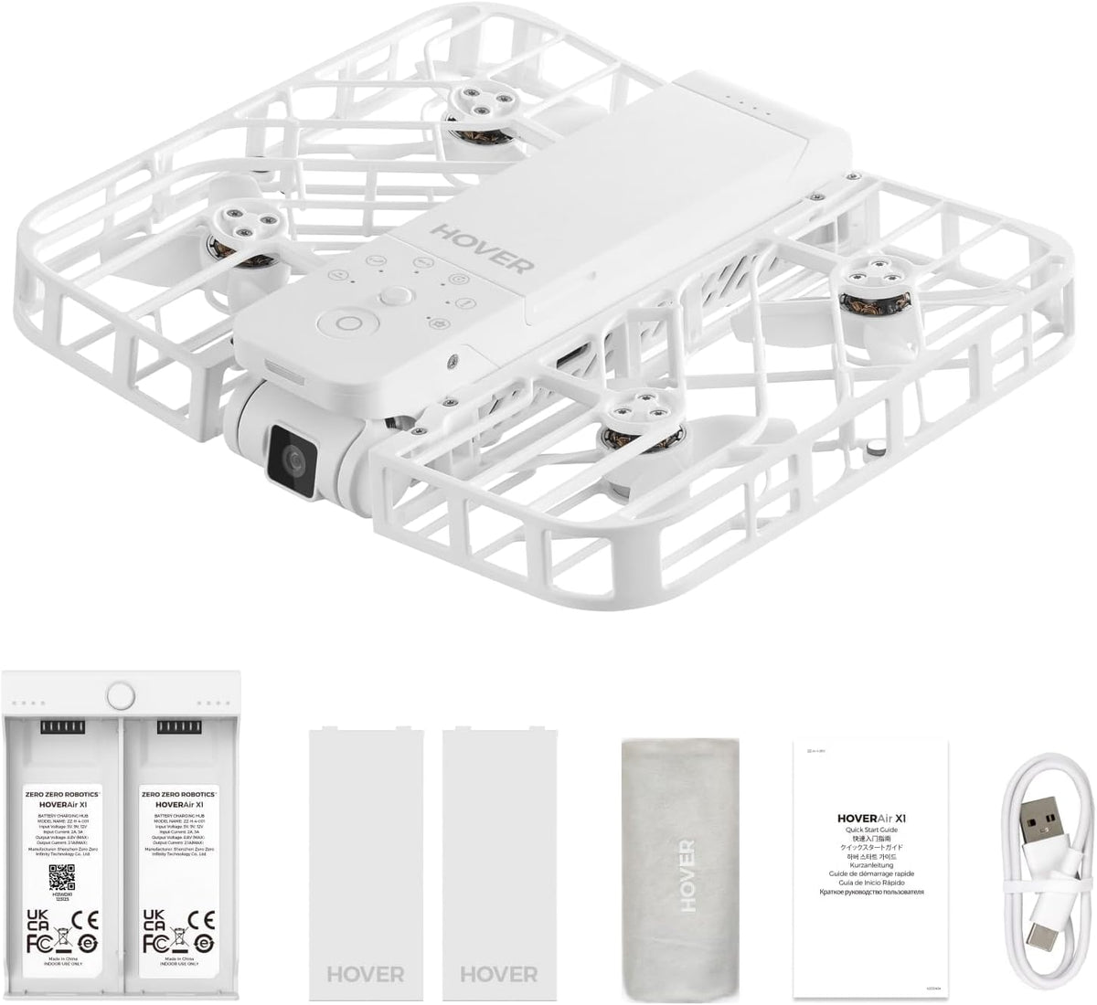 HOVERAir X1 Drone with Camera - Combo Plus / White