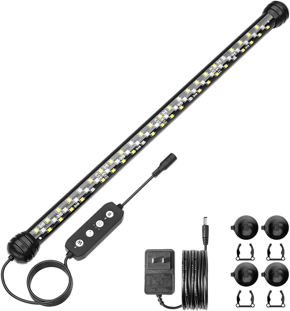 SEAOURA Submersible Led Aquarium Light for Fish Tank with Timer - 15 inch for 16-27inch tank