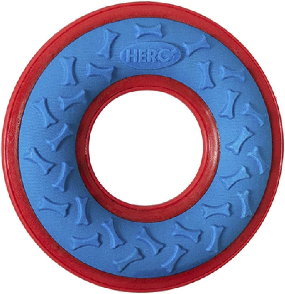 Hero Outer Armor, Fetch Ring Dog Toy, Floats & Squeaks, Blue – Essentials for Dogs - Ring - Blue