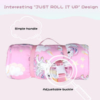 Toddler Nap Mat with Removable Pillow & Soft Blanket - Unicorn - image 3