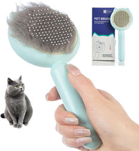 Cat Brush for Indoor Cats for Shedding, Dog Brush - Light Blue