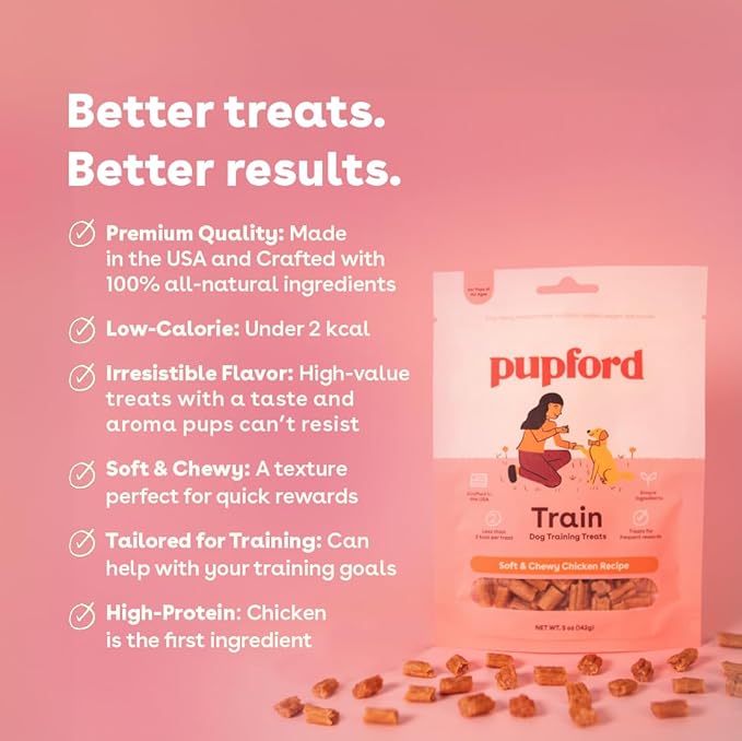 Pupford Soft & Chewy Training Treats for Dogs & Puppies (Chicken, 5 oz)
