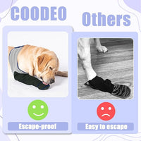 COODEO Dog Socks to Prevent Licking Paws, Healing Boots & Paw Protectors with Non-Slip Bottoms for Wound Protection, Waterproof Sleeve Shoes for Licking（Grey，2XL_Right