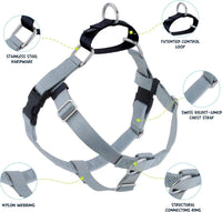 2 Hounds Design Freedom No Pull Dog Harness and Leash, 1" LG - Silver / XXL (Chest 38" - 44") - image 2