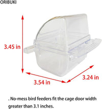 2 Pack Bird Feeders for Cage No Mess Parakeet Food Bowl with Cover - Clear Bird Cage Bowl Pack of 4 - image 2