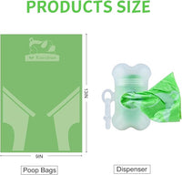 ECO-CLEAN 360 Count Dog Poop Bags with Dispenser, Leak-Proof, Unscented, 0.2 Ltr Capacity, Indoor/Outdoor Use