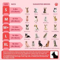 Soft Dog Cone Collar, Inflatable Donut Cones Alternative After Surgery with No-Lick Shield for Large/Medium/Small Dogs to Stop Licking, Elizabethan Neck Ecollars of Shame Comfy Pillow Recovery, Pink