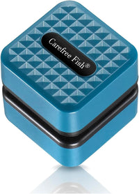Aquarium Small Magnetic Cleaner for Glass Fish Tank Algae Scraper - Mini / Blue