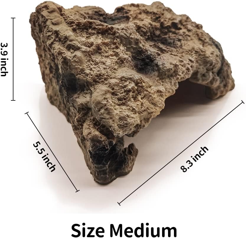Reptile Hide Bearded Dragon Cave Hideouts Habitat Décor for Snake – Essentials for Reptiles And Amphibians - Medium - image 3