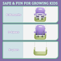 JWPEHOE foldable toddler swing with soft cushion and metal frame - view 9