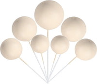 ZHUOWEISM ball cake toppers, 24 mini balloon picks in blue, gold and white - view 21