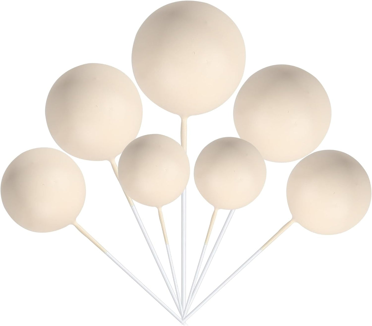 ZHUOWEISM ball cake toppers, 24 mini balloon picks in blue, gold and white - view 21