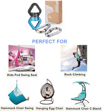 Black Swing Swivel, 30 KN Safest Rotational Device Hanging Accessory – Fun for Kids & Family - 30 KN / Blue - image 2