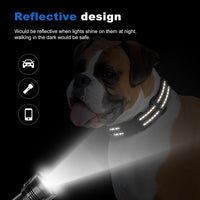 Reflective Martingale Dog Collars. Dog Collar with Quick Release - M:1" Wide for 14.5"-19.5" Neck / Orange - image 2