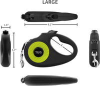 TUG Monochrome 360° Tangle-Free Retractable Dog Leash - Black/Reflective / Large, 16 ft - image 2