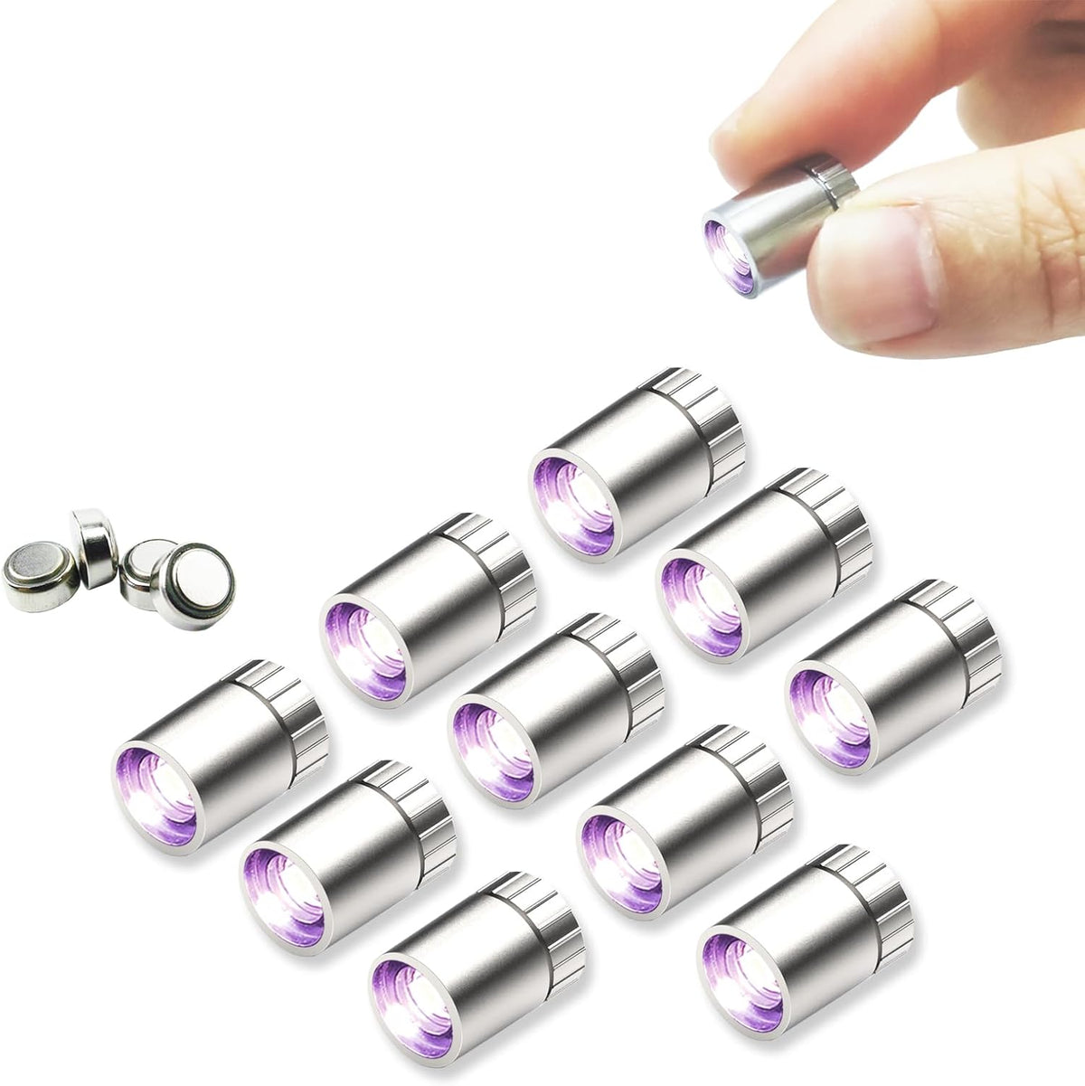 SUZEYAR 10 pcs Miniature Led Lights - Purple