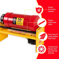 MJR Tumblers 40lb heavy duty rock tumbler with powder-coated steel frame and rubber rollers - view 9