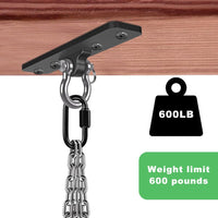 Dolibest Ceiling Mount Swing Hanger Heavy Duty Swing Set Hook - 4 Holes Ceiling Anchor With Carabiner - image 3