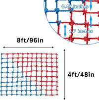 JumpTrzz polyester climbing cargo net for kids hung on a backyard swing set - view 11