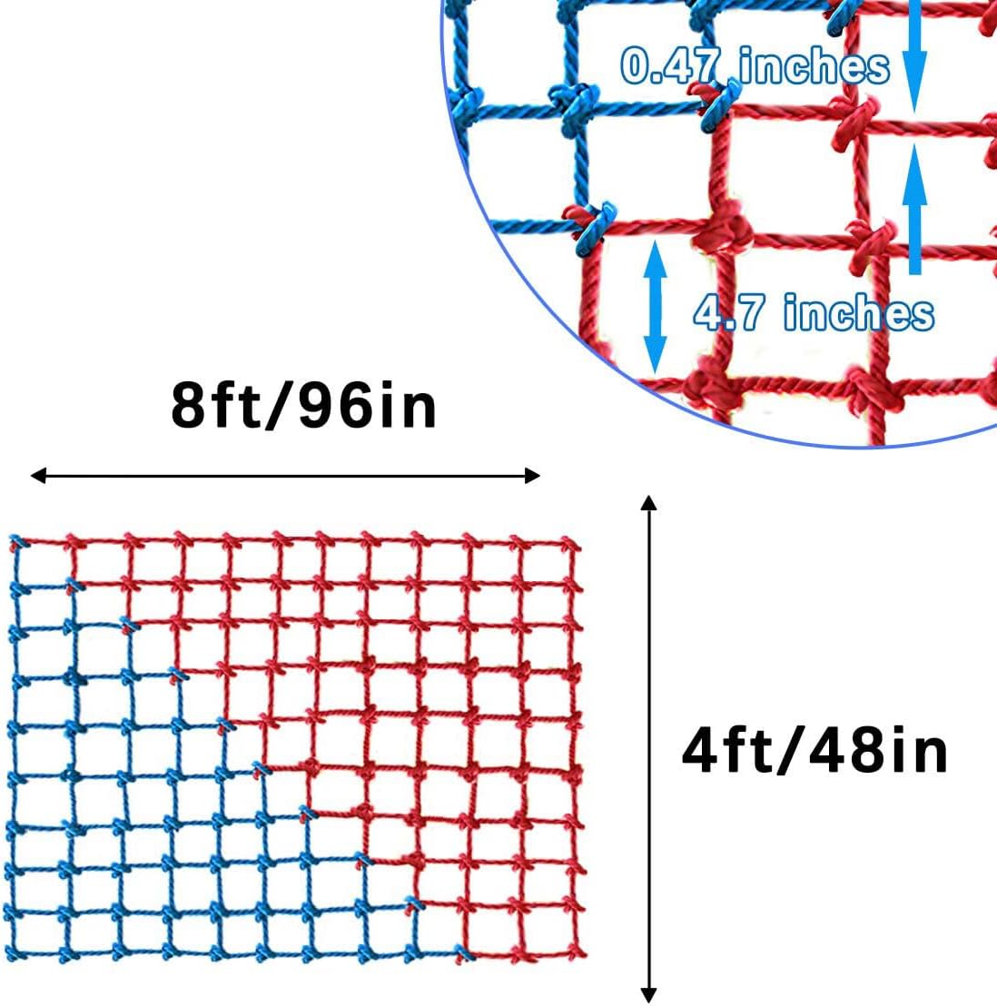 JumpTrzz polyester climbing cargo net for kids hung on a backyard swing set - view 11