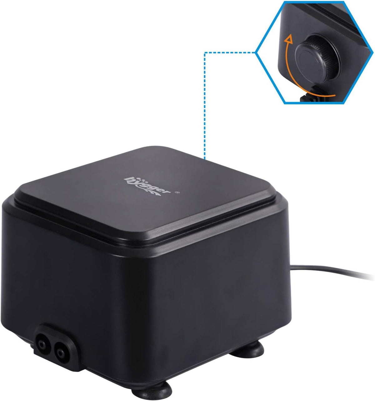 hygger Quiet <30dB Aquarium Air Pump - 5W, Up to 150Gallon