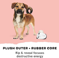 Barkbox Super Chewer Tough Dog Chew Toys for Aggressive Chewers, Plush 2 Toys in 1 (Panda - Large)