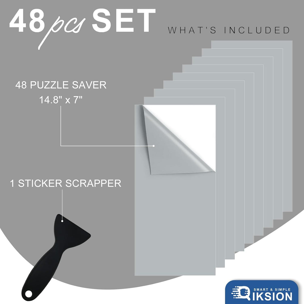 QIKSION 24 Pcs Puzzle Saver Sheets - 48 pcs - image 2