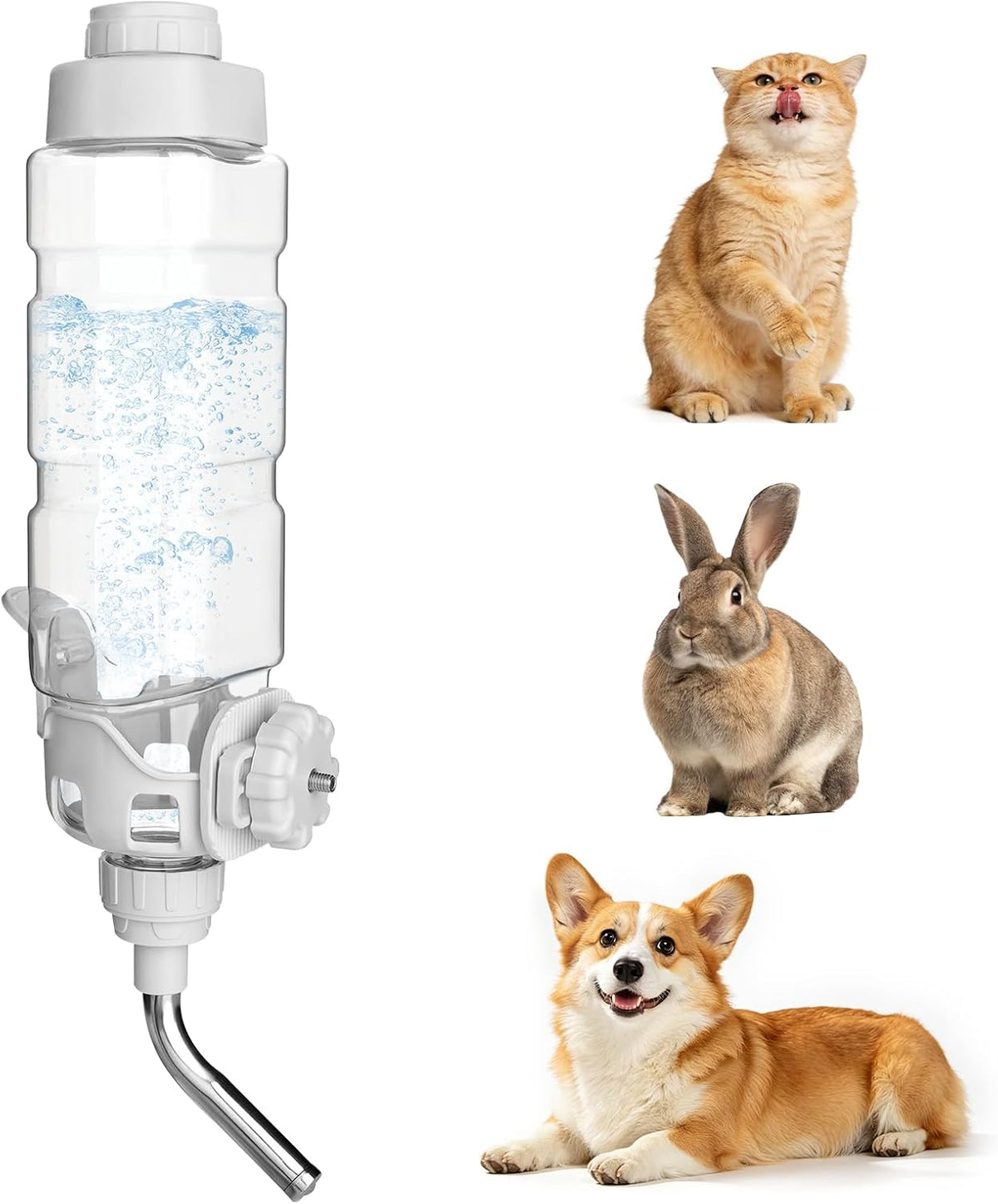Vannon Water Bottle for Small Animals - 34oz / Grey