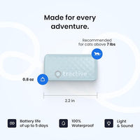 Tractive Smart Cat GPS Tracker | Real-Time Location & Wellness Monitoring for Cats 6.5 lbs+ | Territory & Location History | Up to 5-Day Battery | Breakaway Collar Included (Mint)