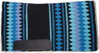 Fleece Bottom Contoured Saddle Pad - 34" x 40" | New Zealand Wool Top | 3/4" Felt Core | Contoured Fit | Hypoallergenic Fleece Lining | Weighs 8 lbs
