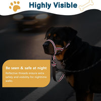 Muzzle Leash for Heavy Pullers, No Pull Stylish Head Halter – Essentials for Dogs - Red / M (Snout Cir: 9½"-11”) - image 4