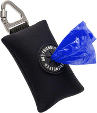 Dog Friendly Co. Poop Bag Holder for Leash, Dog Waste Bag – Essentials for Dogs - Black