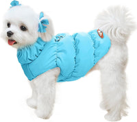 Warm Fleece Dog Jacket Coat for Small Medium Dog Winter Clothes Girl – Essentials for Dogs - Blue / XX-Large