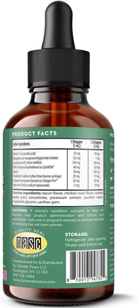 Premium Liquid Glucosamine for Cats – with Collagen, Glucosamine, Chondroitin, MSM, Taurine & Hyaluronic Acid – Cat Joint Support, Mobility & Flexibility - Hip & Joint Cat Supplement – 2oz