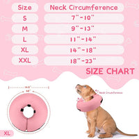 Supet Inflatable Dog Cone Collar Alternative After Surgery, Dog Neck Donut Collar Recovery E Collar to Stop Licking, Soft Dog Cone for Medium Large Dogs