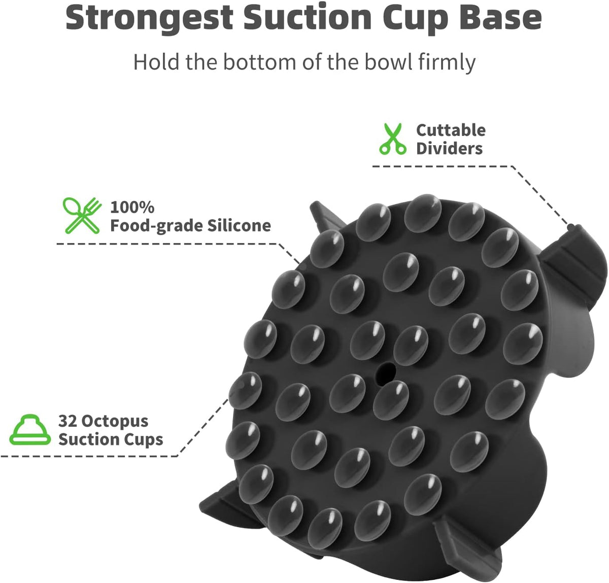 Jaoul Slow Feeder Dog Bowls Insert - Cuttable X-Large(7 inch) / Black - image 3