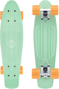 KMX Classic Retro Mini Cruiser Skateboard 22" & 27" for Boys Girls - Mint Citrus / 22"