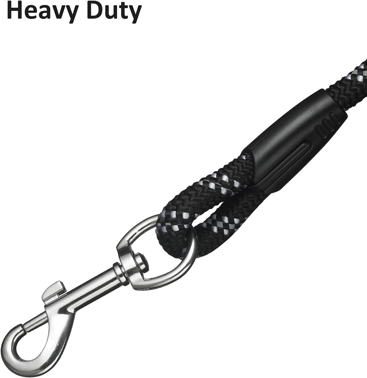 Long Dog Leash for Training 10FT/16FT/20FT/30FT/50FT/100FT - 20FT* 3/8 inch / 1Pack Black - image 3