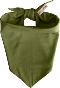 Premium Solid Olive Dog Bandana - Olive / Medium