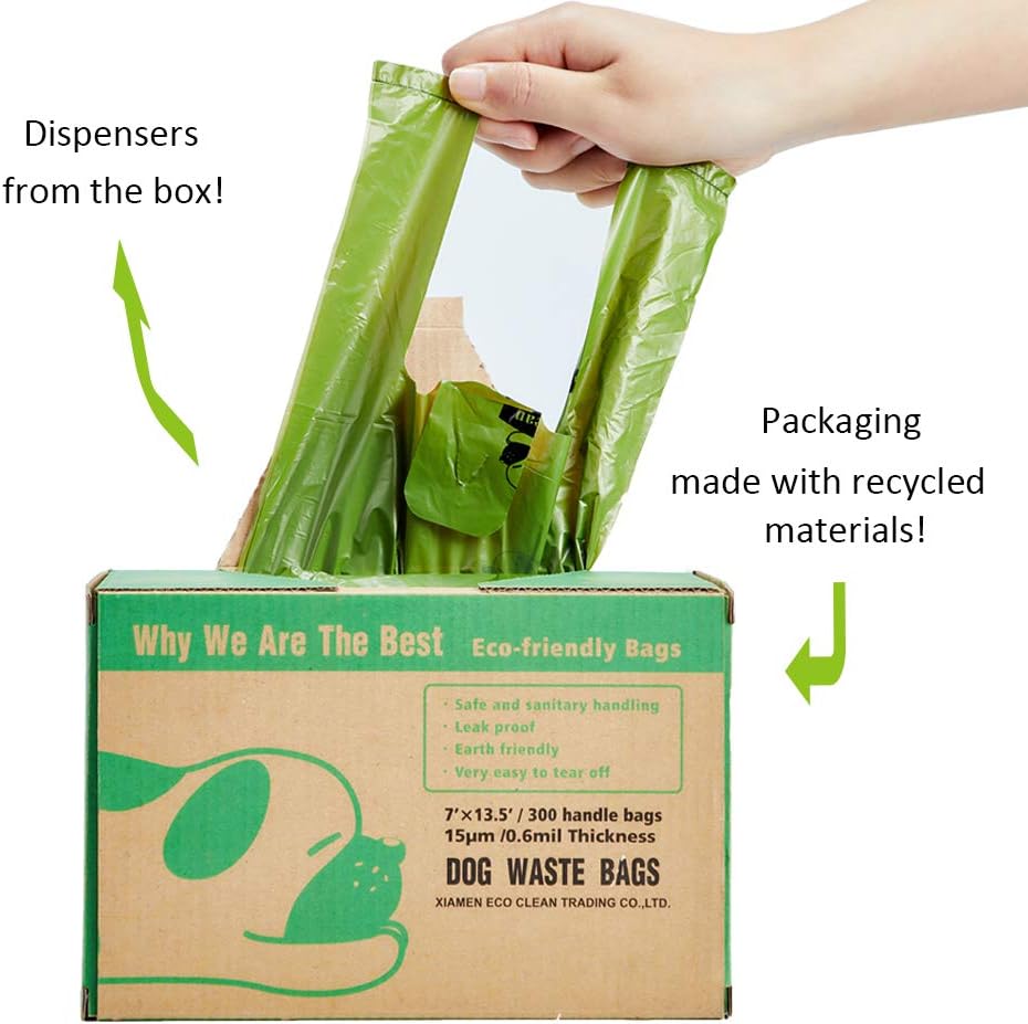 ECO-CLEAN Dog Poop Bags, 300-Count Dog Waste Bags with Easy-Tie Handles – Essentials for Dogs - 1 Count (Pack of 300) - image 4