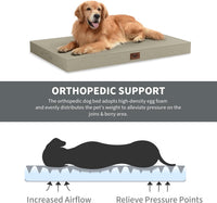 Outdoor Waterproof Orthopedic Dog Bed for Large Dogs – Essentials for Dogs - khaki / 53.0"L x 36.0"W x 4.0"Th - image 2